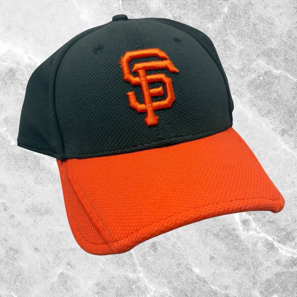San Francisco Giants New Era 39Thirty Hat Cap S/M Black Orange MLB Authentic